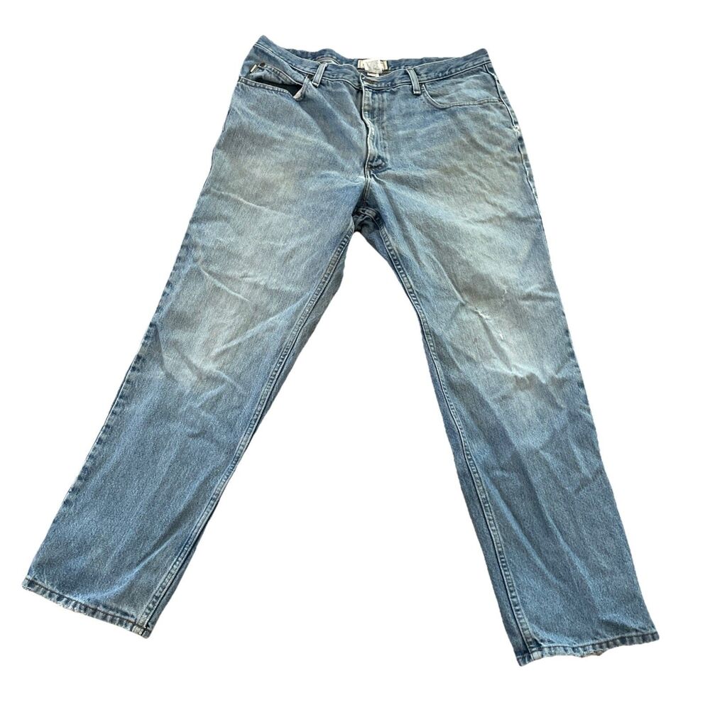 LL Bean Denim Classic Fit Jeans Mens size 38x32 Blue Chore Work pants - Picture 2 of 16